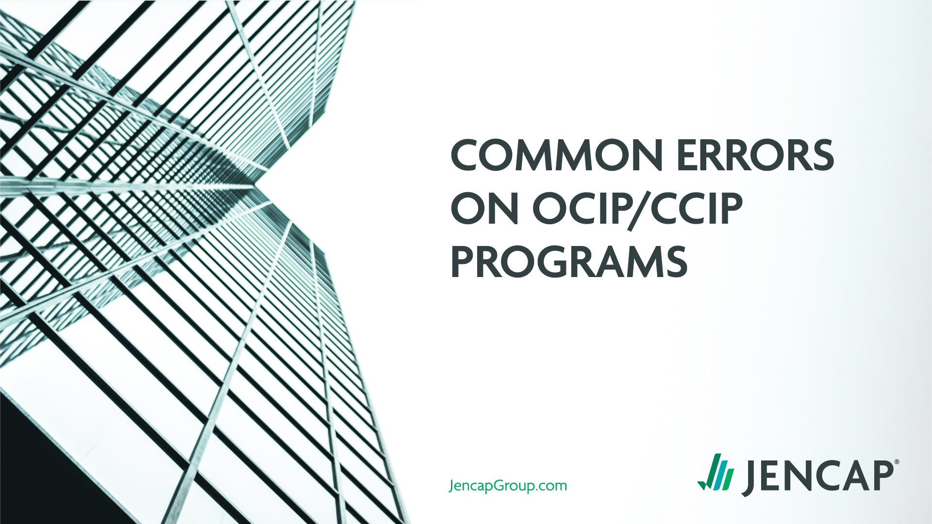 Common Errors Found When Reviewing OCIPs/CCIPs